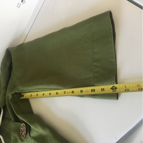 🛍️ Soft surroundings 100% Linen Stylish wrap jacket with 3/4 sleeve Size PXS - Picture 6 of 12